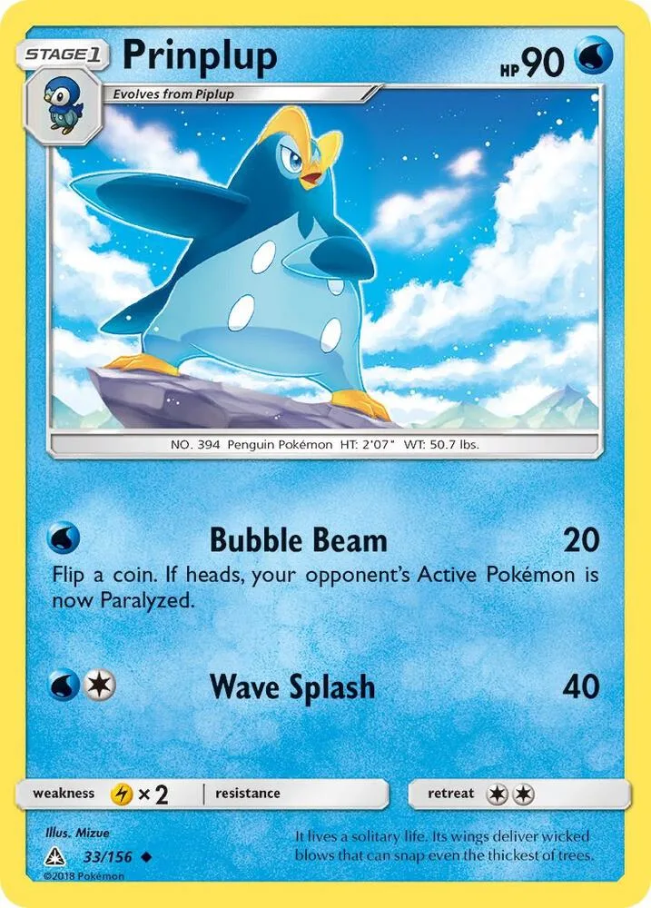 Prinplup card front