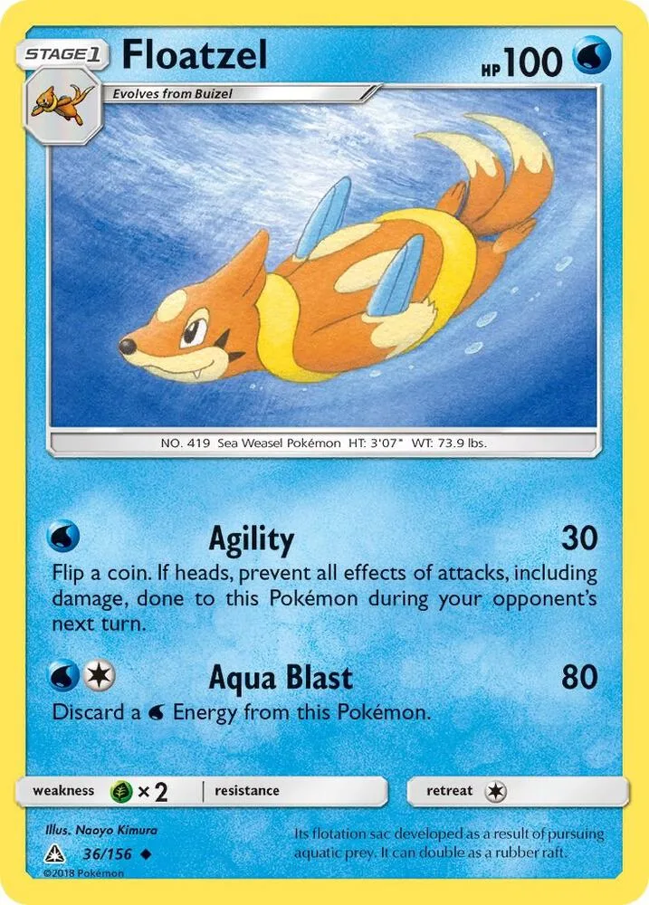 Floatzel card front