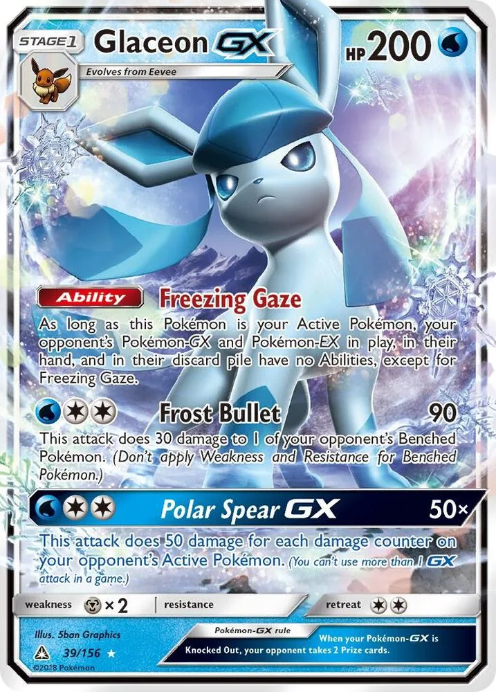 Glaceon GX card front