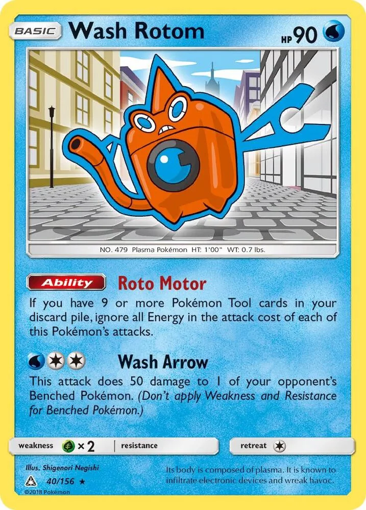 Wash Rotom card front