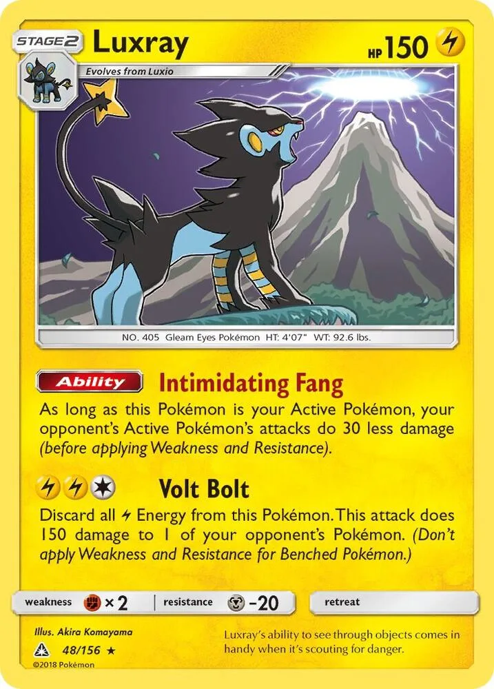 Luxray card front