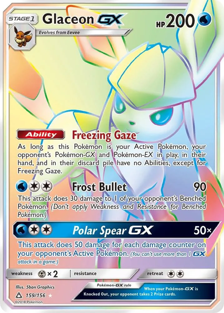 Glaceon GX (Secret Rare) Holofoil card