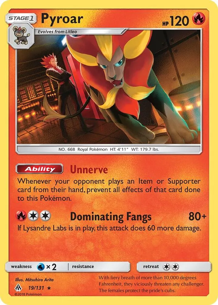Pyroar card front