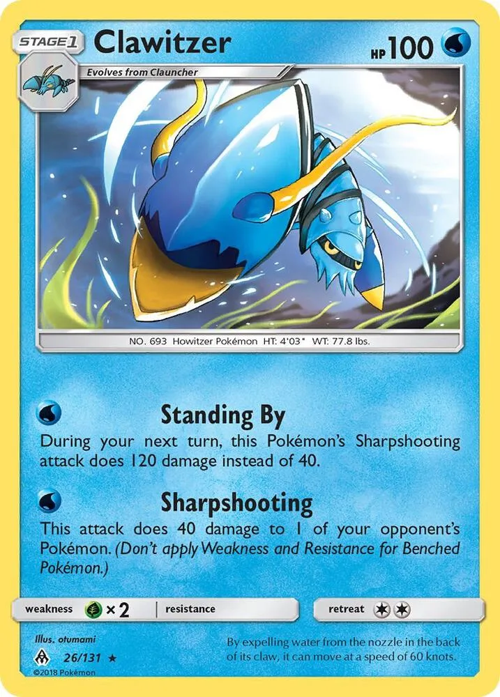 Clawitzer card front