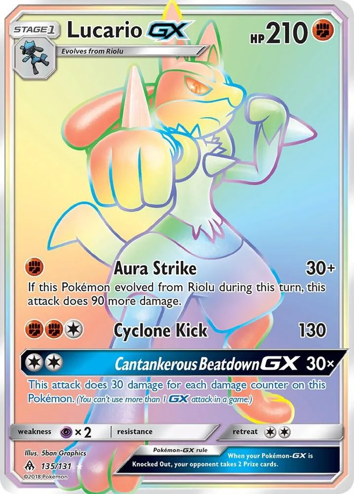 Lucario GX (Secret) Holofoil card