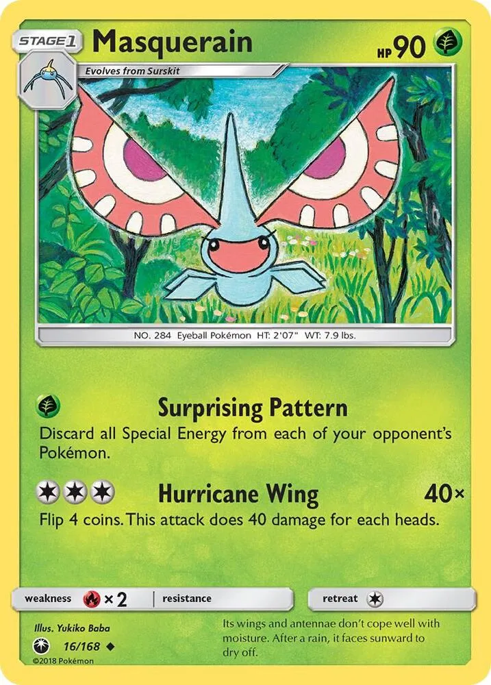 Masquerain card front