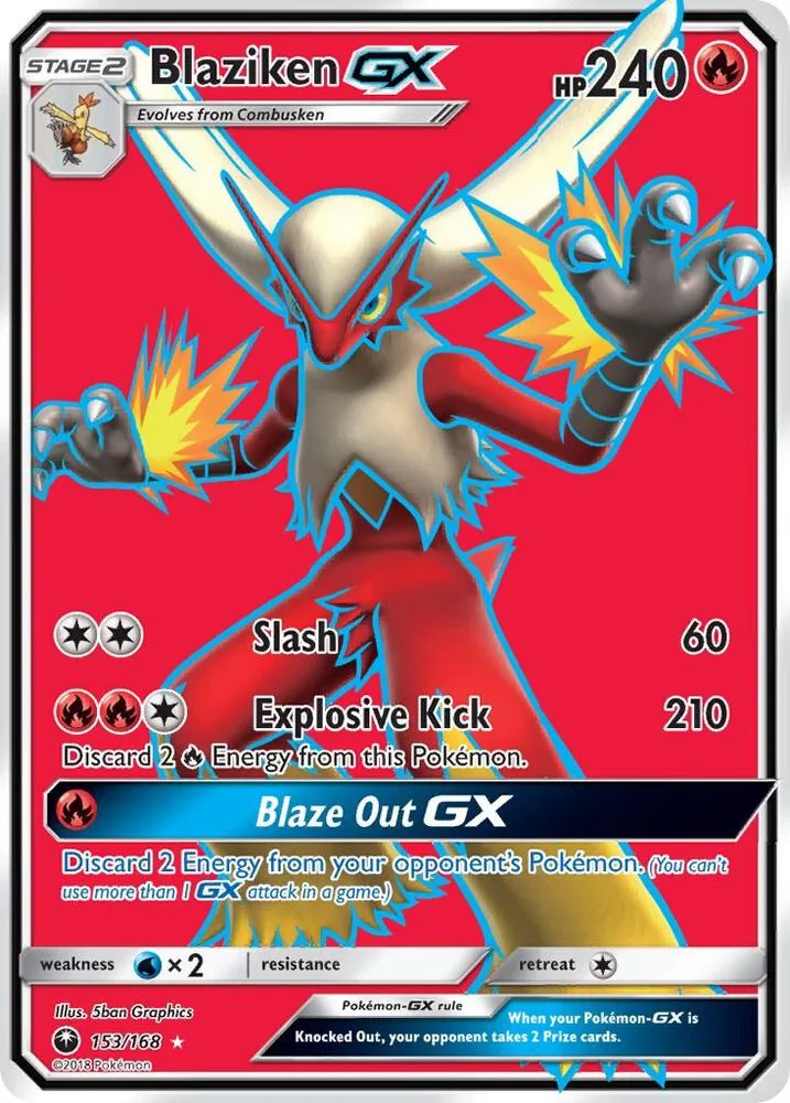 Blaziken GX (Full Art) Holofoil card
