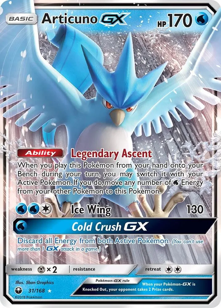 Articuno GX card front