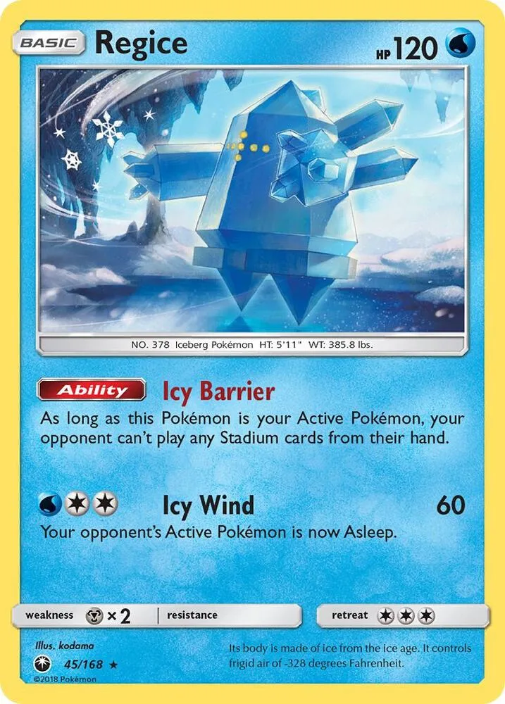 Regice card front