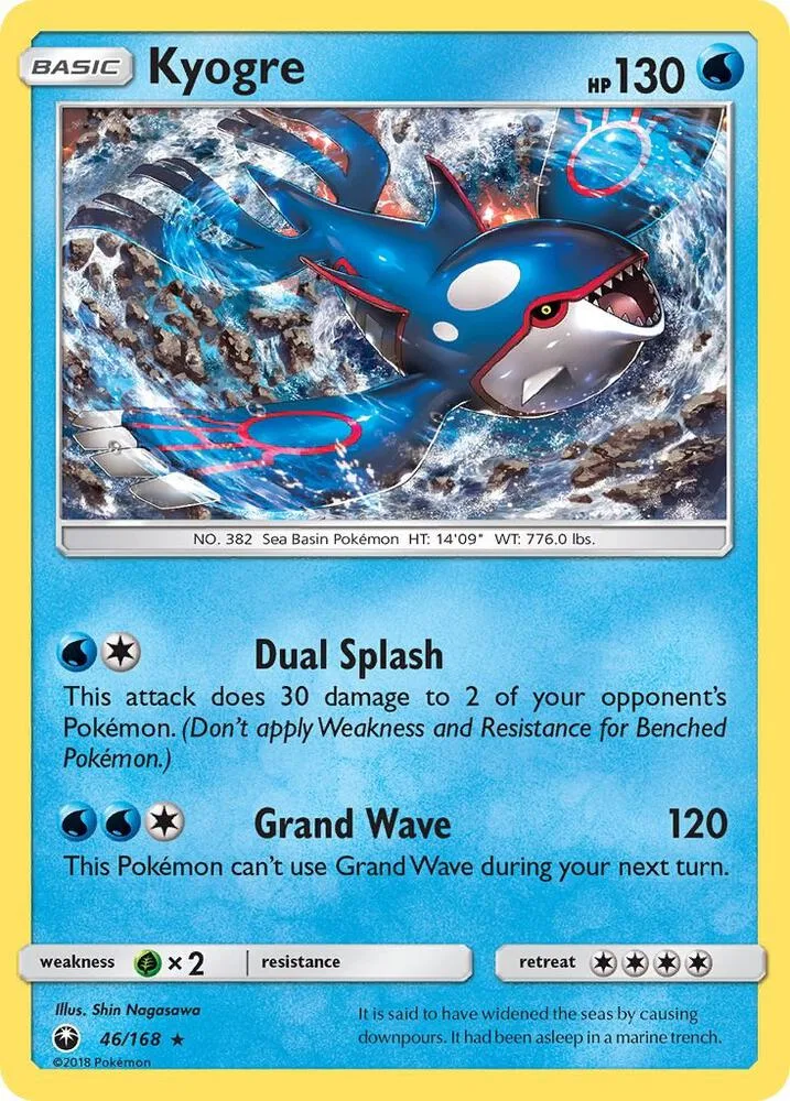 Kyogre card front