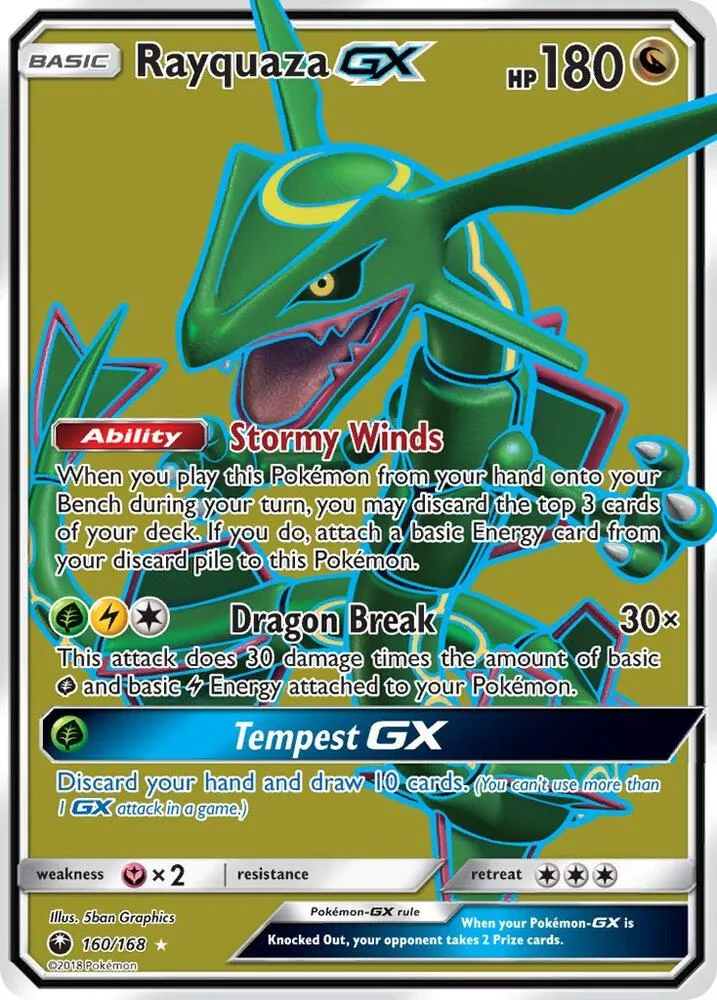Rayquaza GX (Full Art) Holofoil card