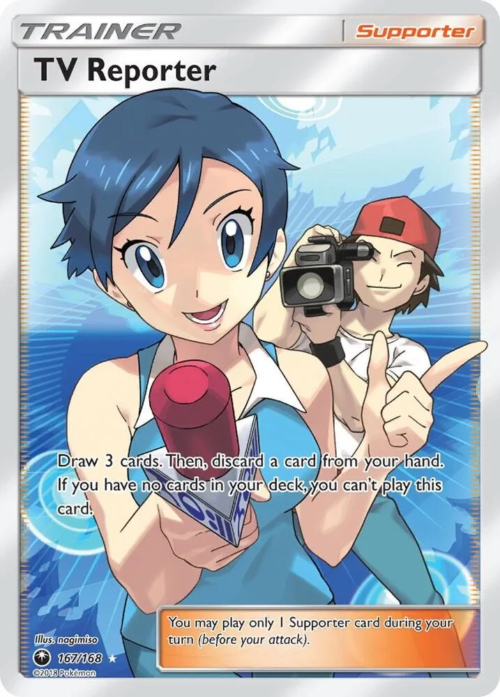 TV Reporter (Full Art) Holofoil card