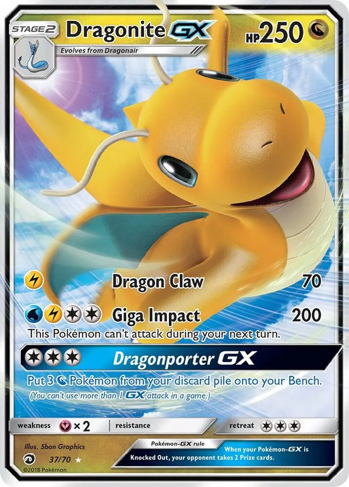 Dragonite GX card front