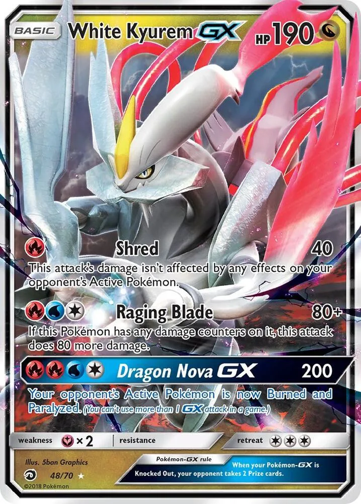 White Kyurem GX card front