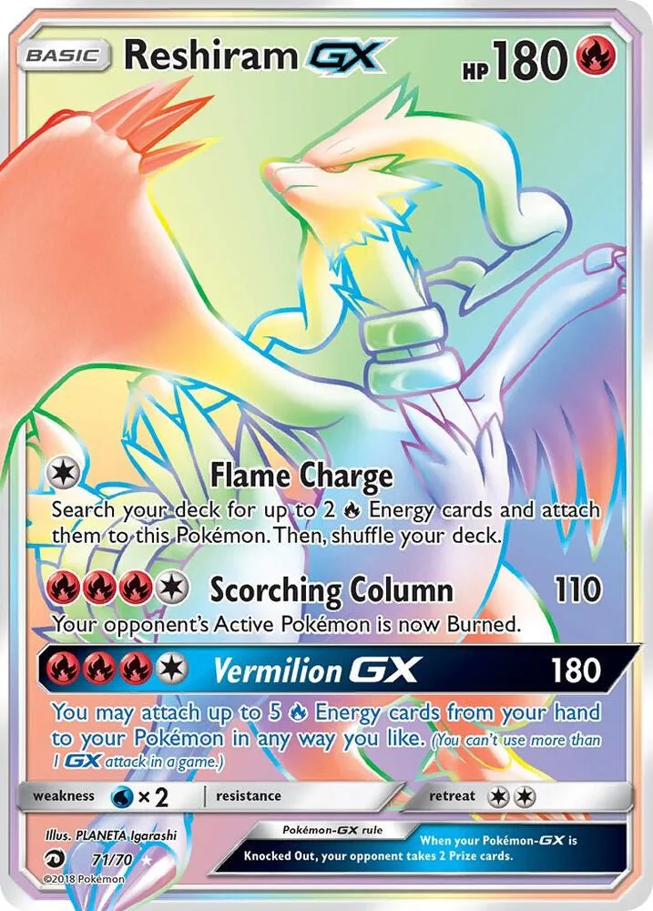Reshiram GX (Secret) Holofoil card