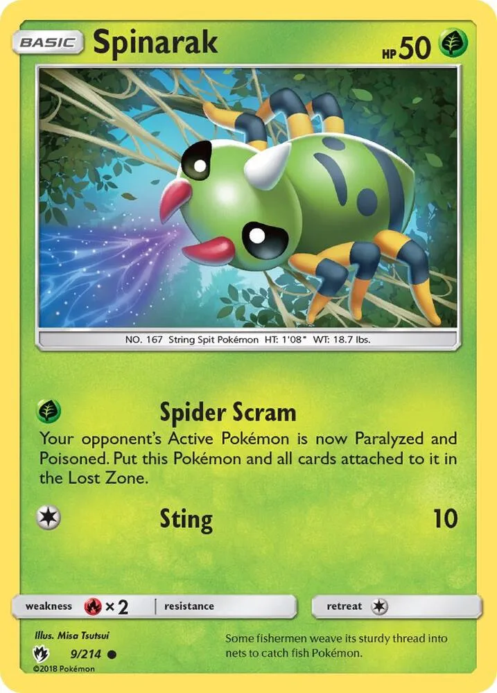 Spinarak card front