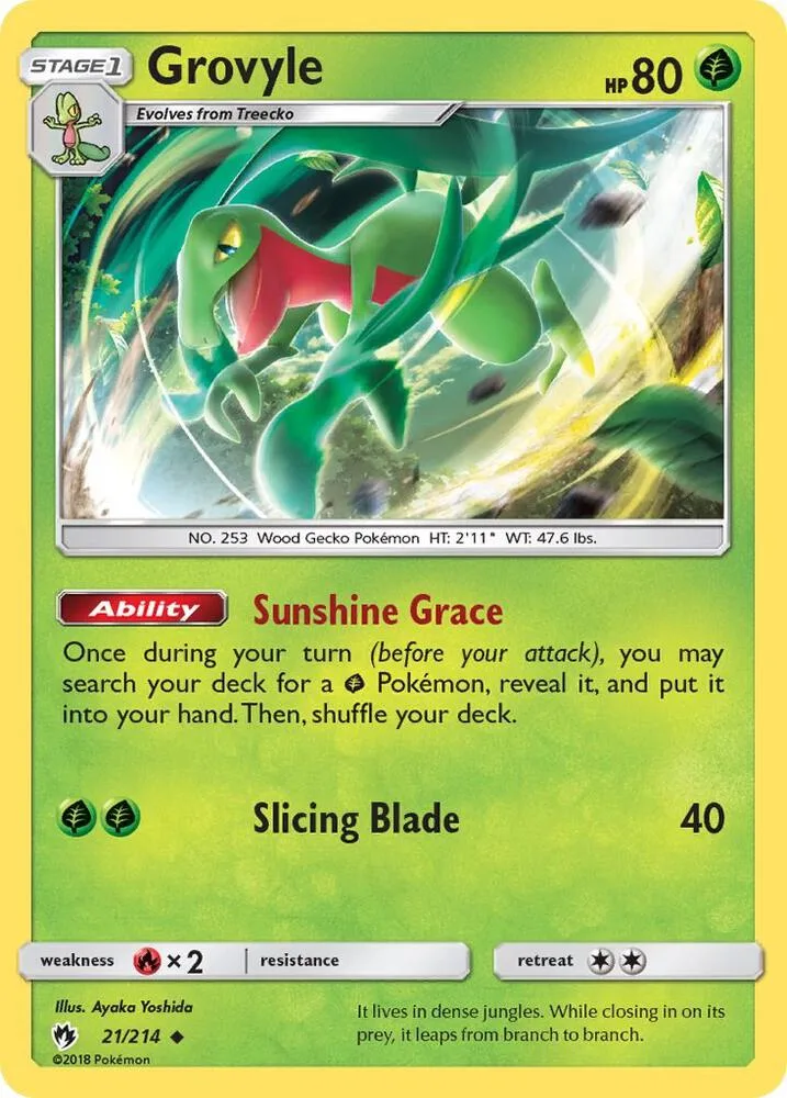 Grovyle card front