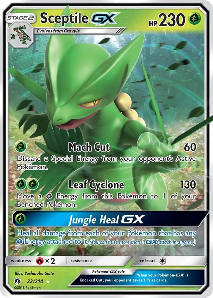Sceptile GX card front