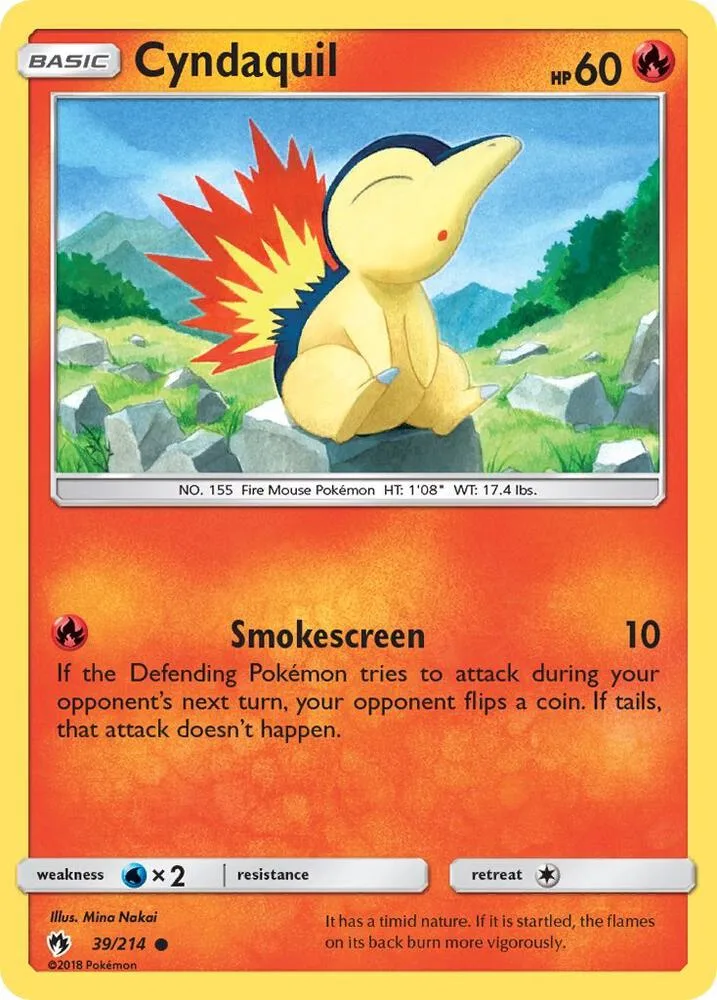Cyndaquil card front