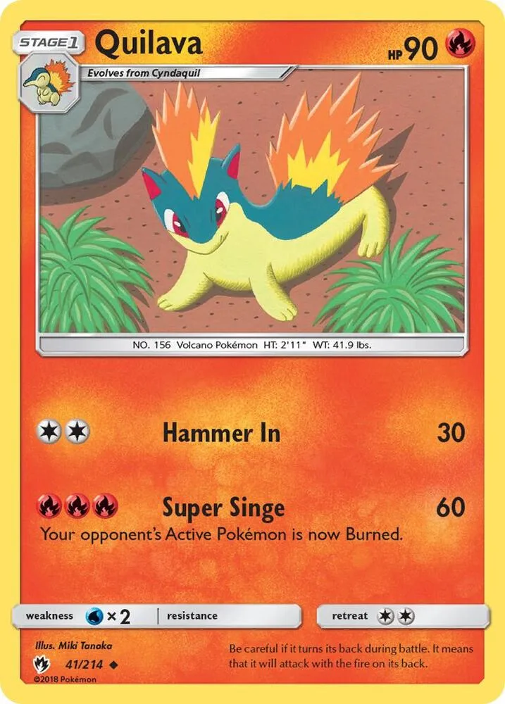 Quilava card front
