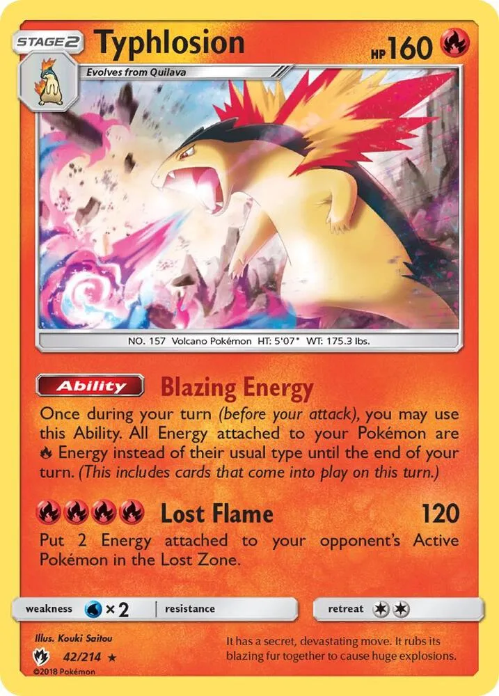 Typhlosion card front