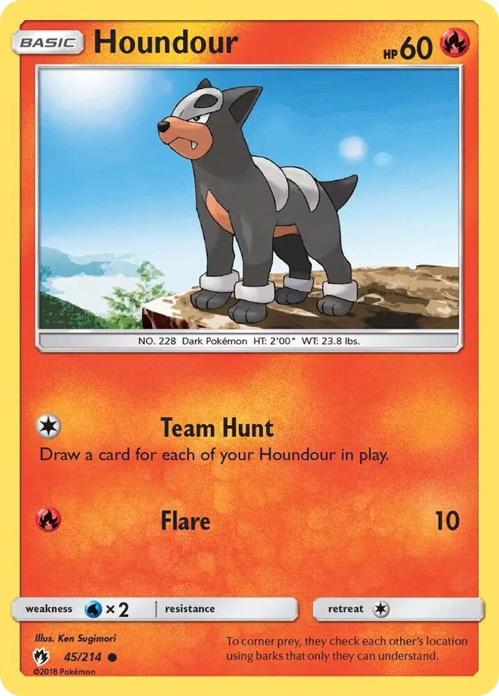 Houndour card front