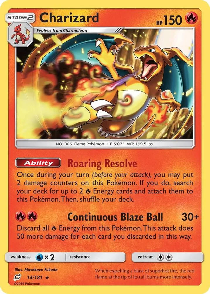 Charizard card front