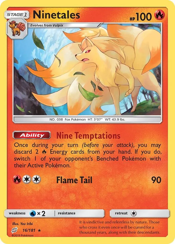 Ninetales card front