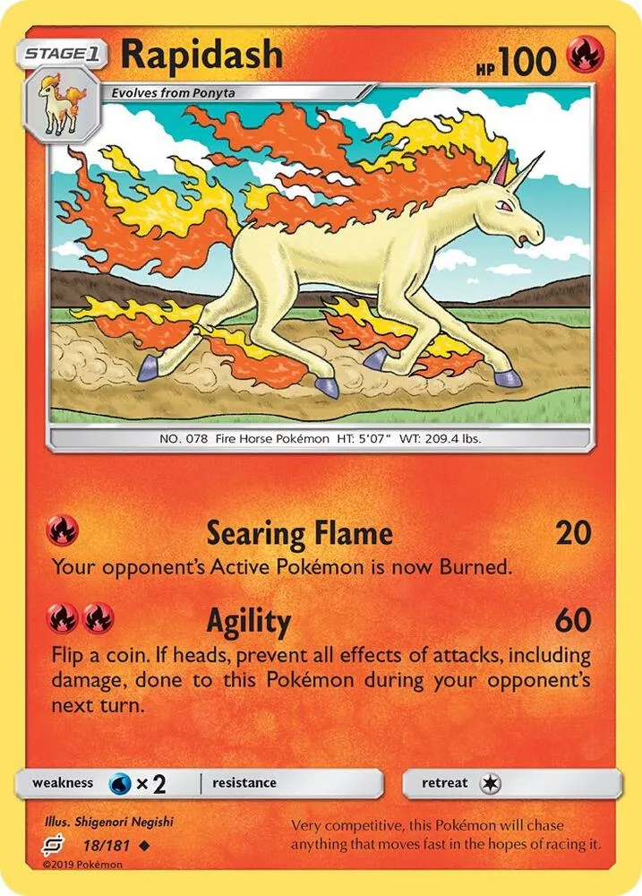 Rapidash card front