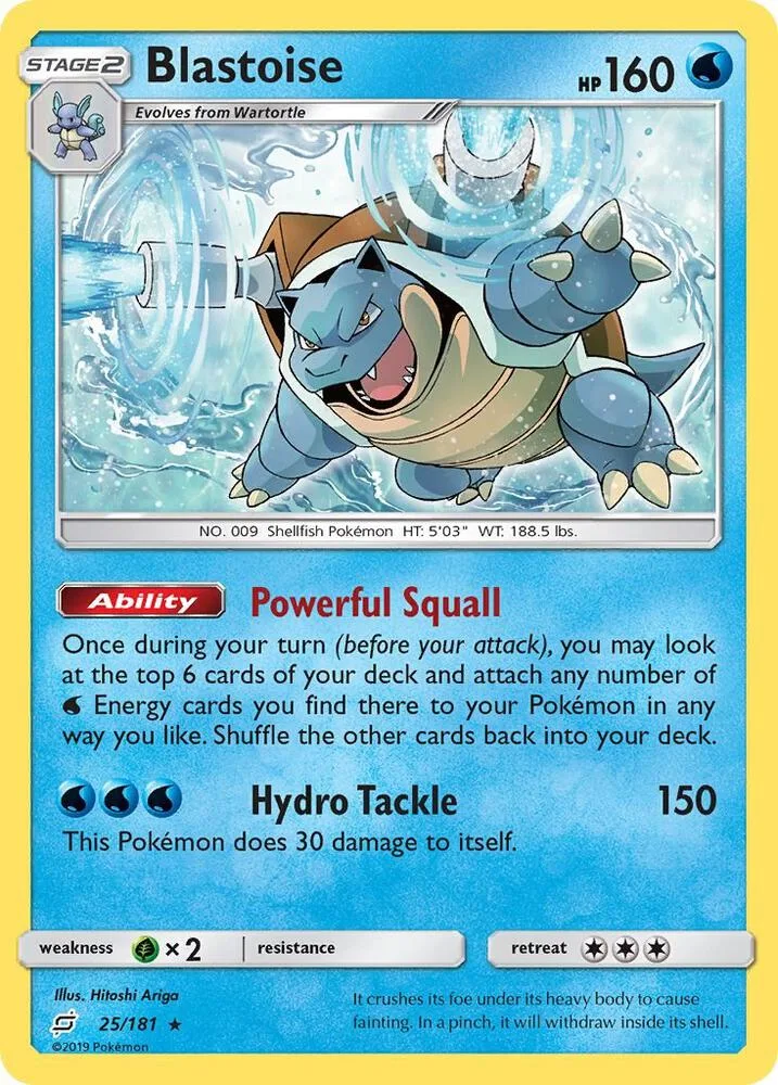 Blastoise card front