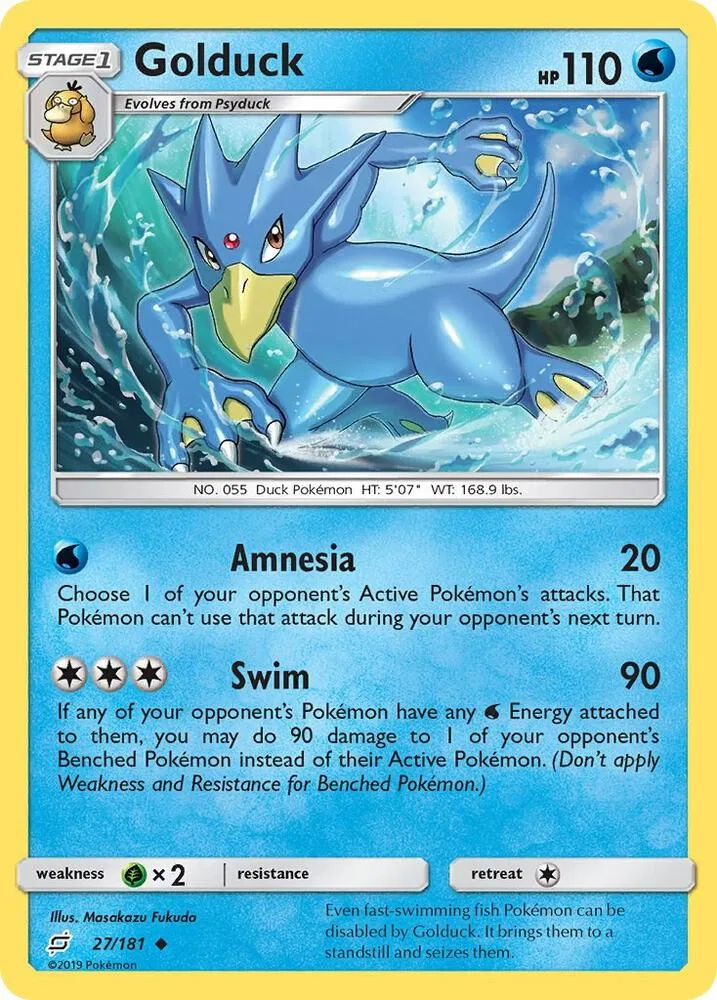 Golduck card front