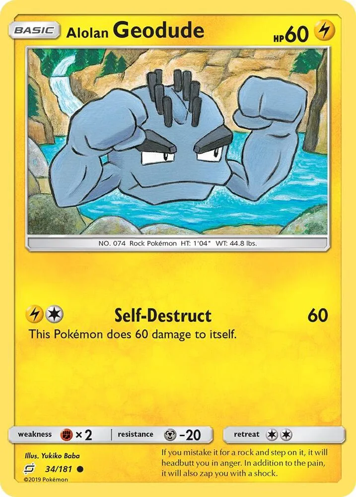 Alolan Geodude card front