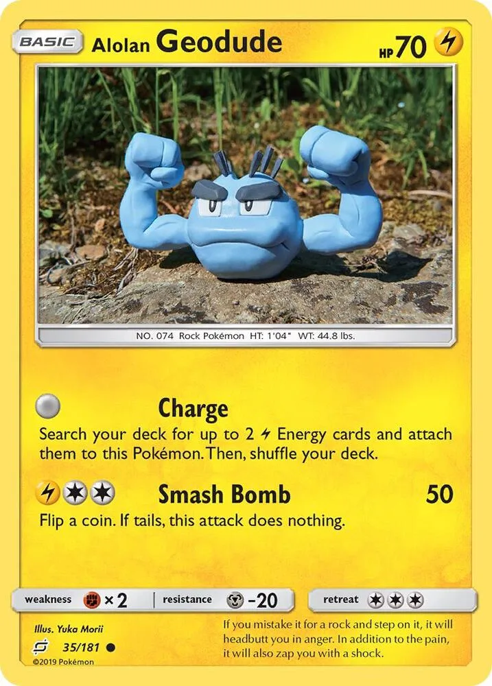 Alolan Geodude card front