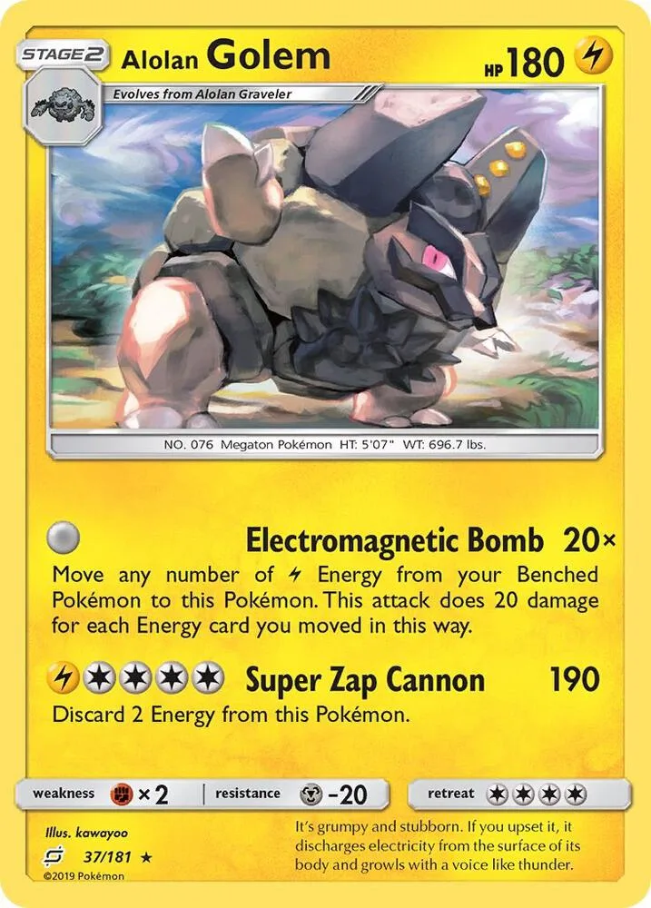 Alolan Golem card front