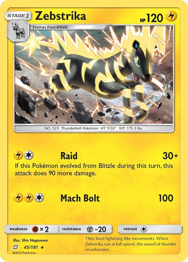 Zebstrika card front
