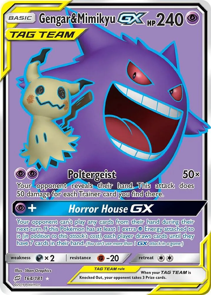 Gengar & Mimikyu GX (Full Art) Holofoil card