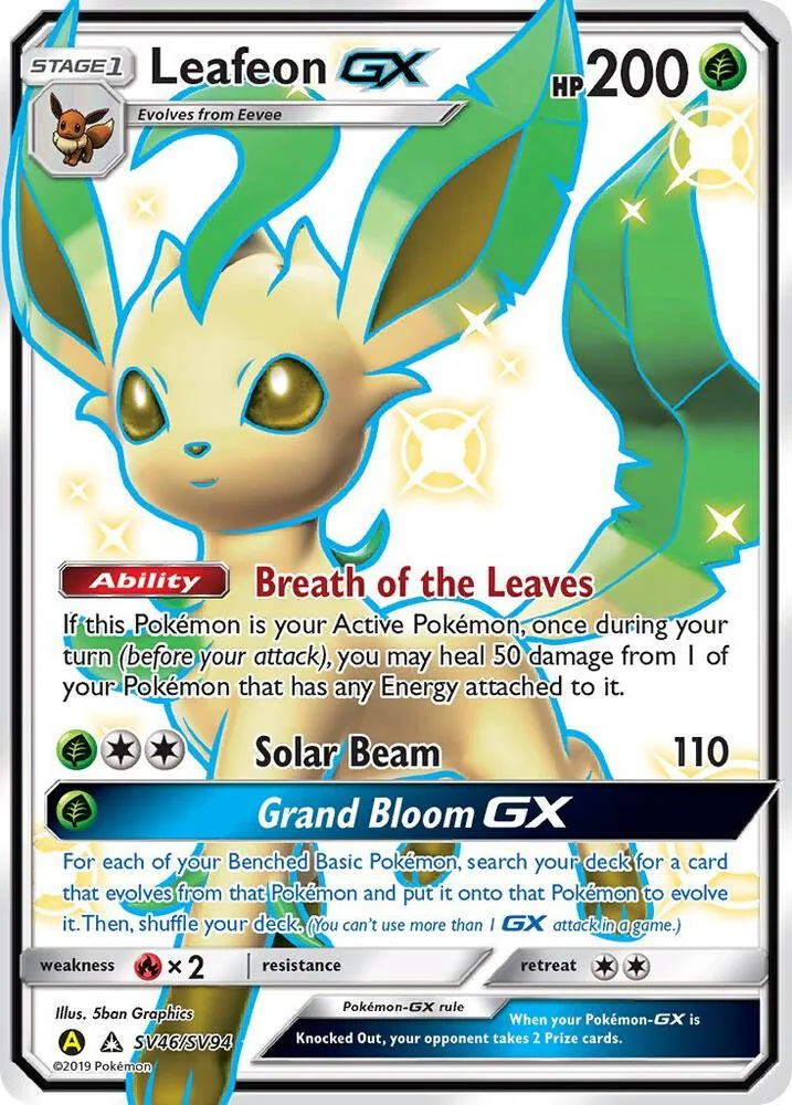 Leafeon GX card front