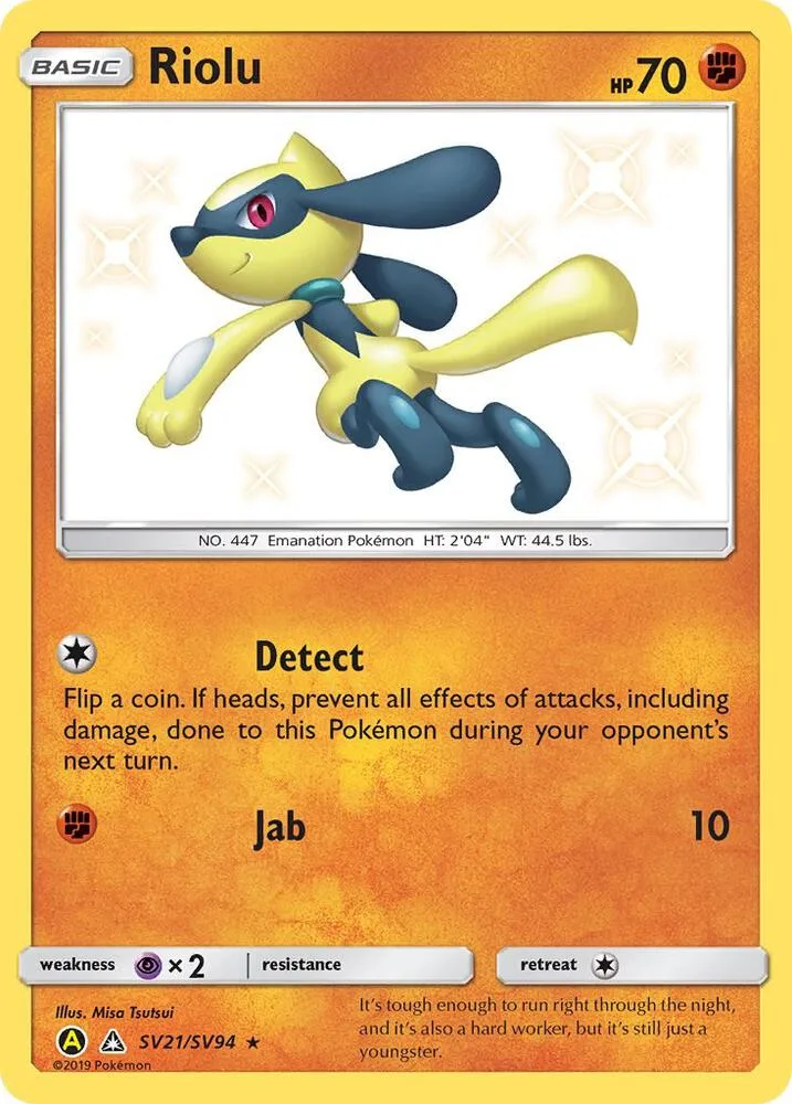 Riolu card front