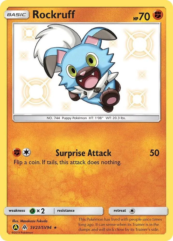 Rockruff card front