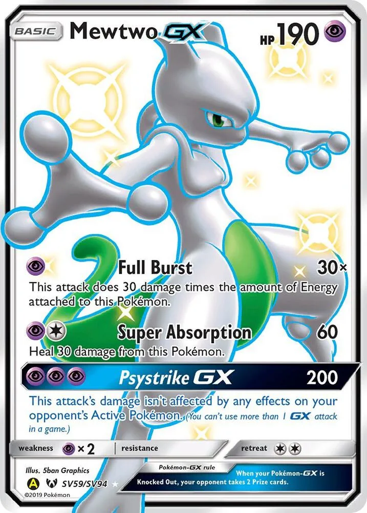 Mewtwo GX Holofoil card