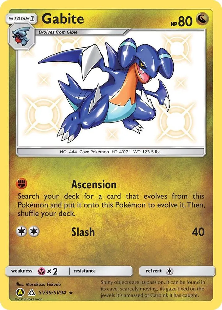Gabite card front
