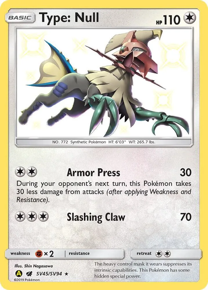 Type: Null card front