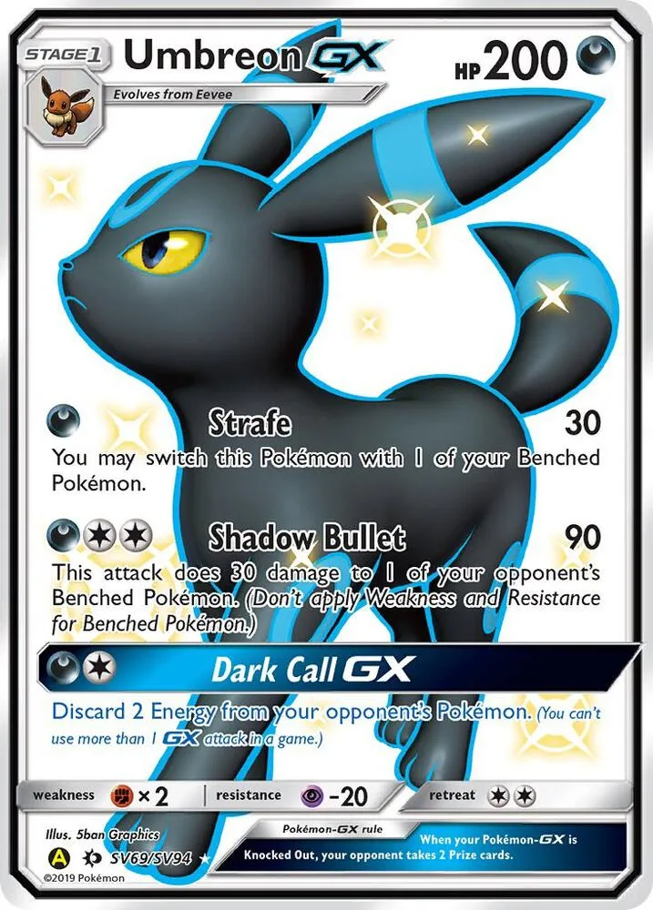 Umbreon GX Holofoil card