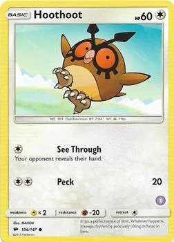 Hoothoot (1) card front