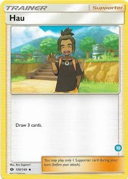 Hau (19) (Alolan Ninetales Half-Deck) card front