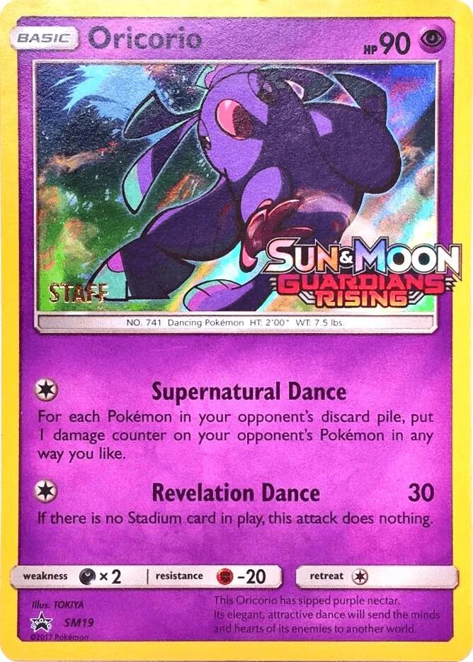 Oricorio (Prerelease) [Staff] card front