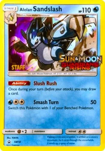 Alolan Sandslash (Prerelease) [Staff] card front