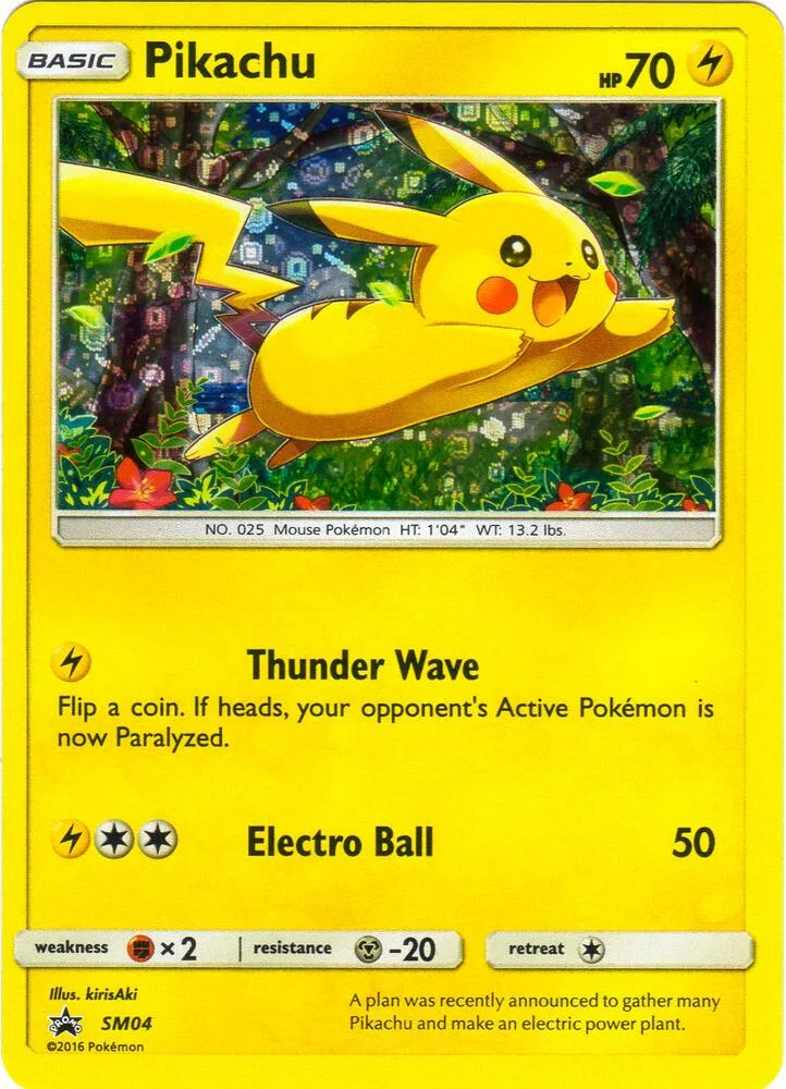 Pikachu (General Mills) card front