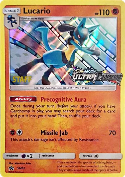 Lucario (Prerelease) [Staff] Holofoil card