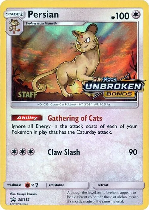 Persian (Prerelease) [Staff] Holofoil card